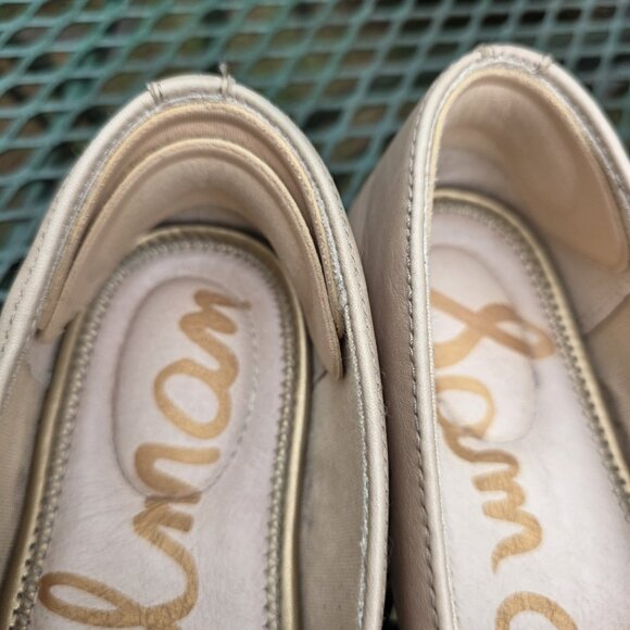 Sam Edelman Krissy Beige Black Espadrille Cap Toe Flats Shoes Size 8 Classic - Picture 2 of 7